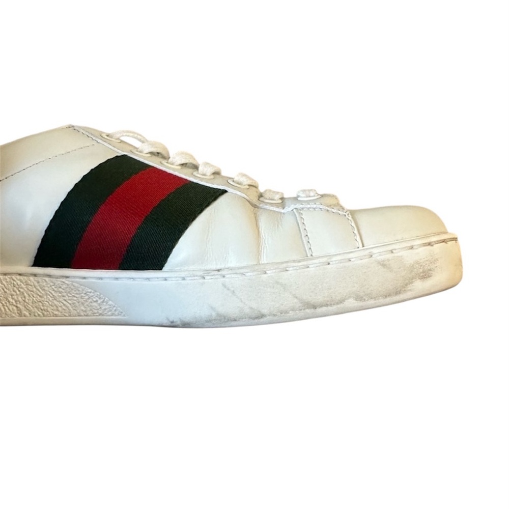 Gucci Ace Sneakers for Men White with Green and Red Stripes - Picture 11 of 15